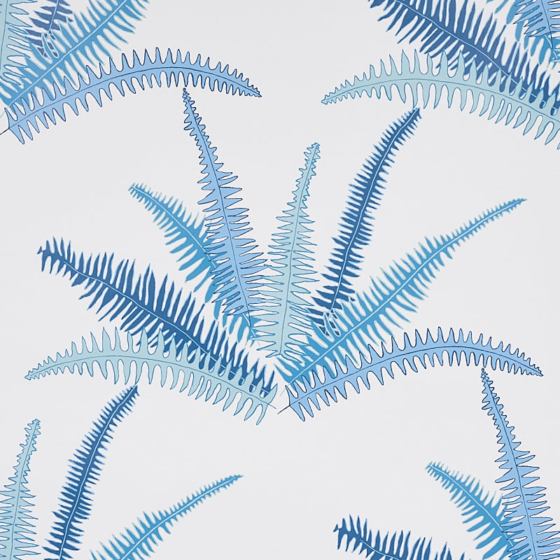 Canyon Ferns wallpaper in lagoon color - pattern number 5012620 - by Schumacher in the Cristina Buckley collection