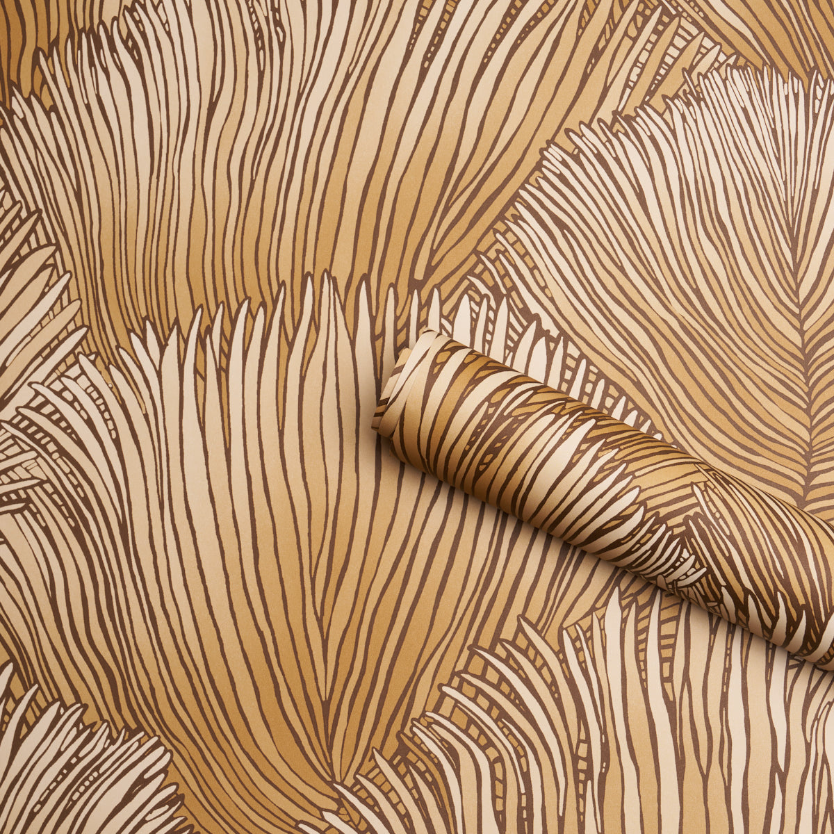Fondale Wallpaper in gold color - pattern number 5012653 - by Schumacher in the Perennial Favorites collection