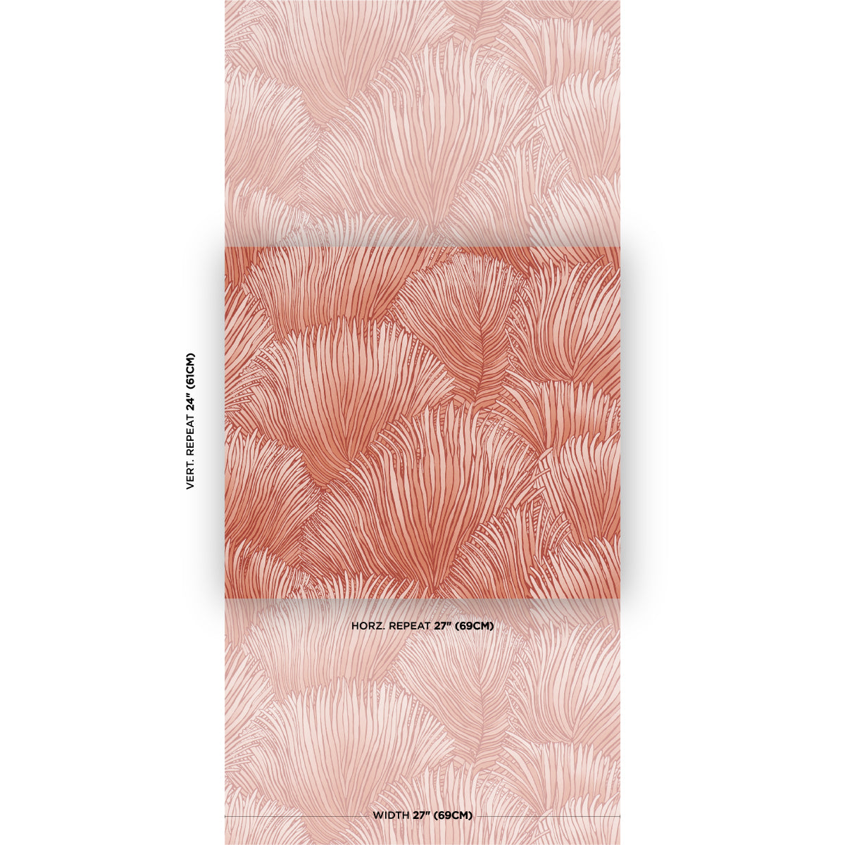 Fondale Wallpaper in pink color - pattern number 5012654 - by Schumacher in the Perennial Favorites collection