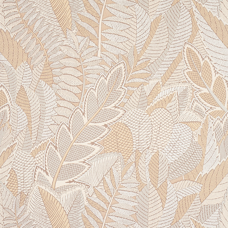 Japura Forest wallpaper in neutral color - pattern number 5012660 - by Schumacher in the Mystique collection