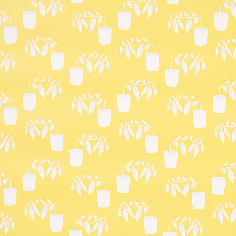 Reaching Out wallpaper in lemonade color - pattern number 5012711 - by Schumacher in the Peg Norriss collection