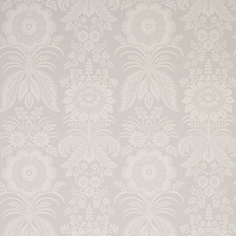 Greta wallpaper in grey color - pattern number 5012721 - by Schumacher in the New Traditional collection