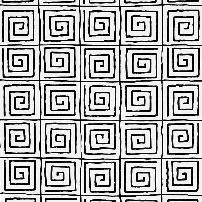Trousdale wallpaper in black color - pattern number 5012810 - by Schumacher in the Cristina Buckley collection