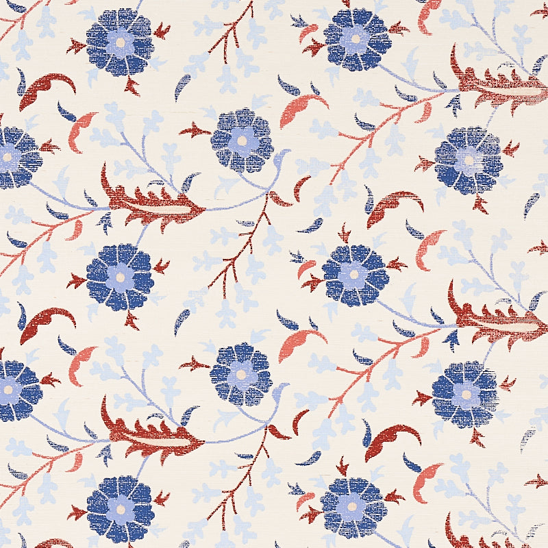 Floralia Sisal wallpaper in parchment color - pattern number 5012830 - by Schumacher in the Cabana collection
