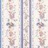 Elena Paisley Stripe wallpaper in blue color - pattern number 5012891 - by Schumacher in the Cabana collection