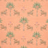 Tiger Palm wallpaper in crimson on peach color - pattern number 5012920 - by Schumacher in the Mystique collection