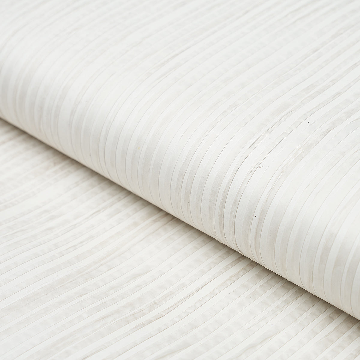 Paper Stripe wallpaper in white color - pattern number 5012980 - by Schumacher in the Textured Wallcoverings and Printed Grasscloths collection