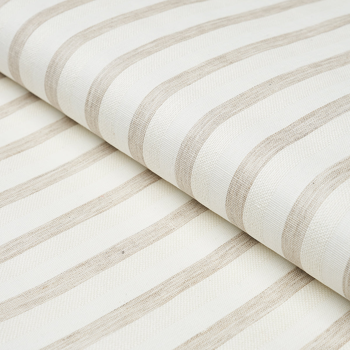 Textured Linen Stripe wallpaper in white color - pattern number 5013020 - by Schumacher in the Textured Wallcoverings and Printed Grasscloths collection