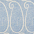 Ambala Paisley Sisal wallpaper in bright blue color - pattern number 5013030 - by Schumacher in the Printed Grasscloths collection