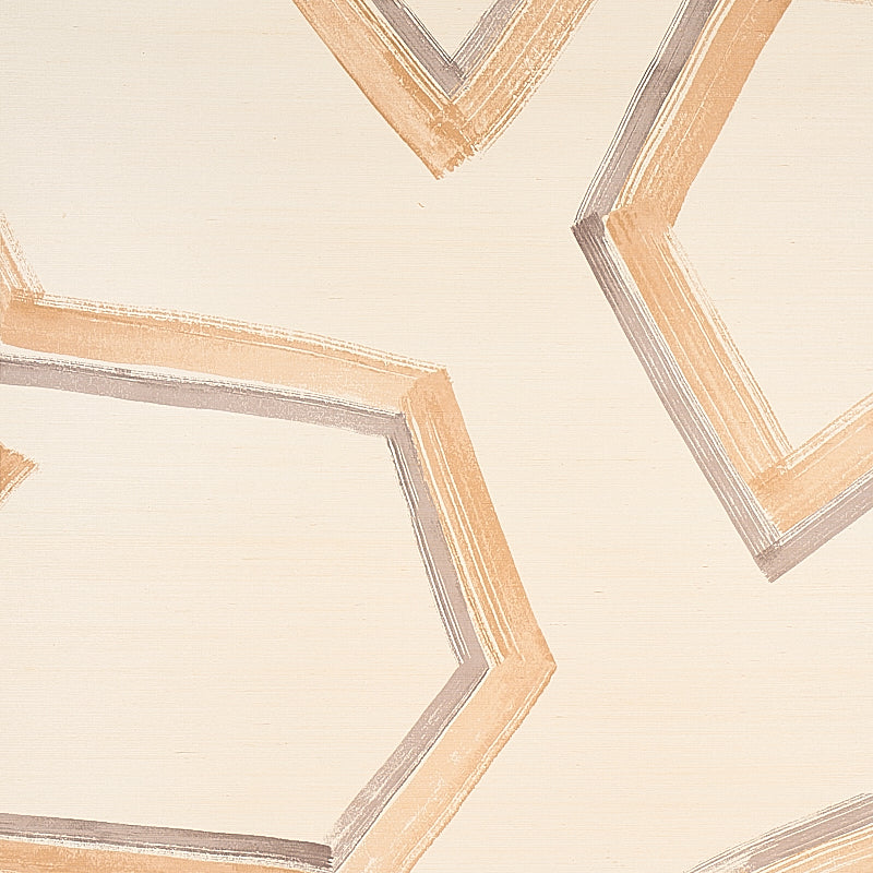 Enzo Sisal wallpaper in dark neutral color - pattern number 5013051 - by Schumacher in the Printed Grasscloths collection