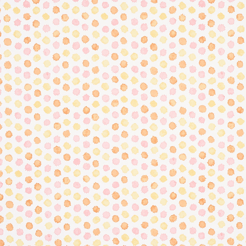 Mini Bursts wallpaper in yellow and pink color - pattern number 5013101 - by Schumacher in the Perennial Favorites collection