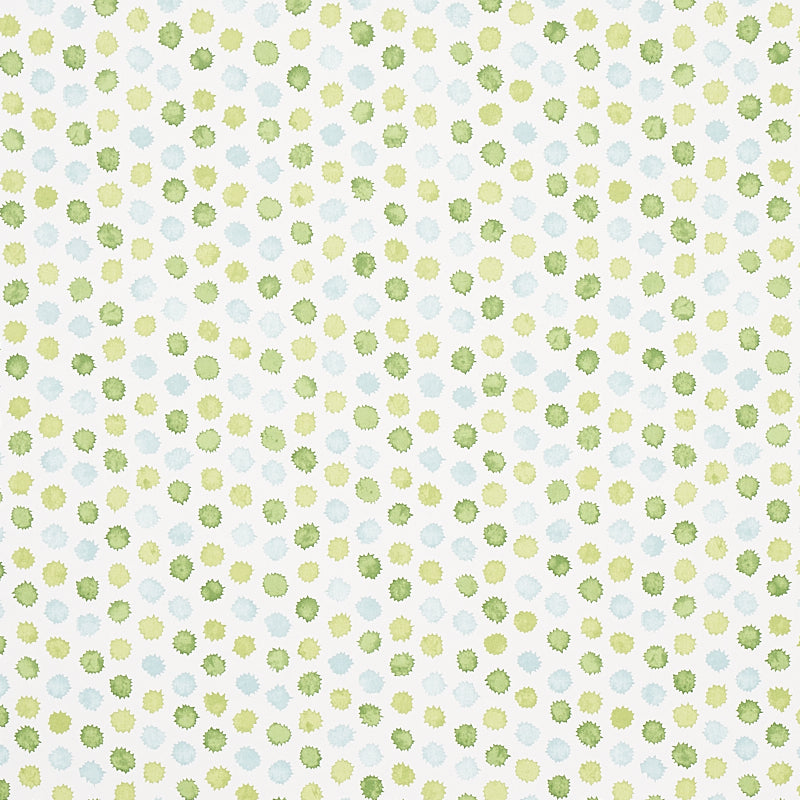Mini Bursts wallpaper in green and blue color - pattern number 5013102 - by Schumacher in the Perennial Favorites collection