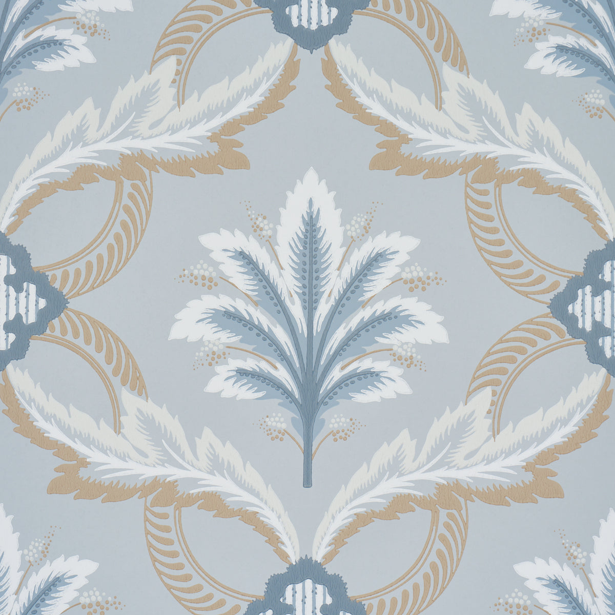 Front Waltz wallpaper in light blue color - pattern number 5013152 - by Schumacher in the Wallflowers II collection