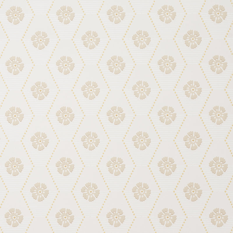 Hive Bloom wallpaper in sand color - pattern number 5013162 - by Schumacher in the Hobe Erwin collection