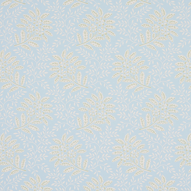 Secret Garden wallpaper in light blue color - pattern number 5013171 - by Schumacher in the Hobe Erwin collection