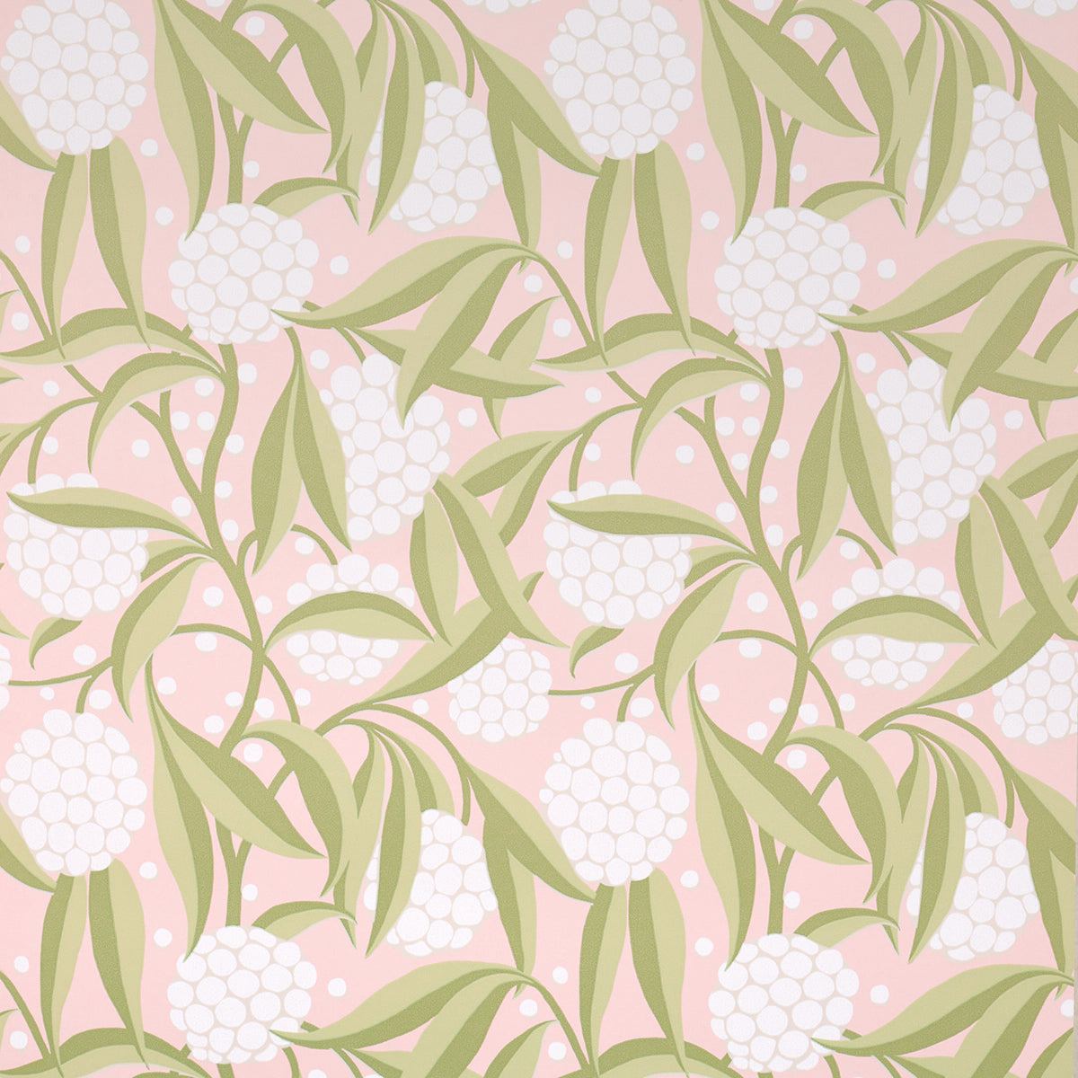 Rubus wallpaper in blush color - pattern number 5013330 - by Schumacher in the Moon River collection