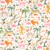 Beasts wallpaper in pink and gold color - pattern number 5013532 - by Schumacher in the Happy Menocal collection
