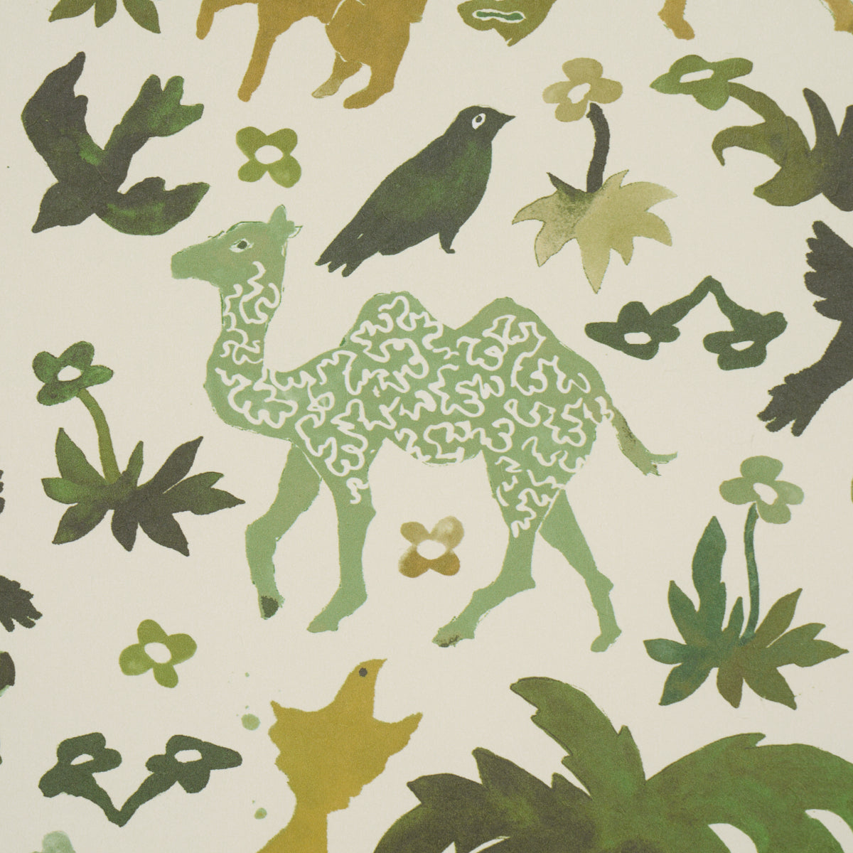 Beasts Wallpaper in Green color - pattern number 5013533 - by Schumacher in the Happy Menocal collection
