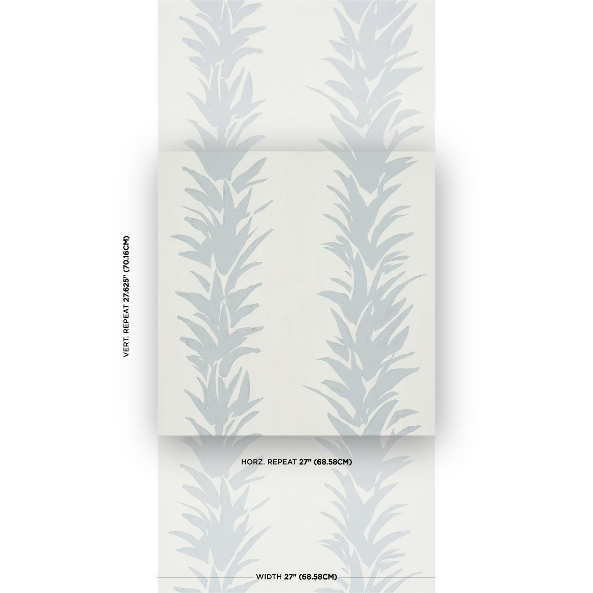 White Lotus Wallpaper in cool gray color - pattern number 5013667 - by Schumacher in the Backdrop I collection