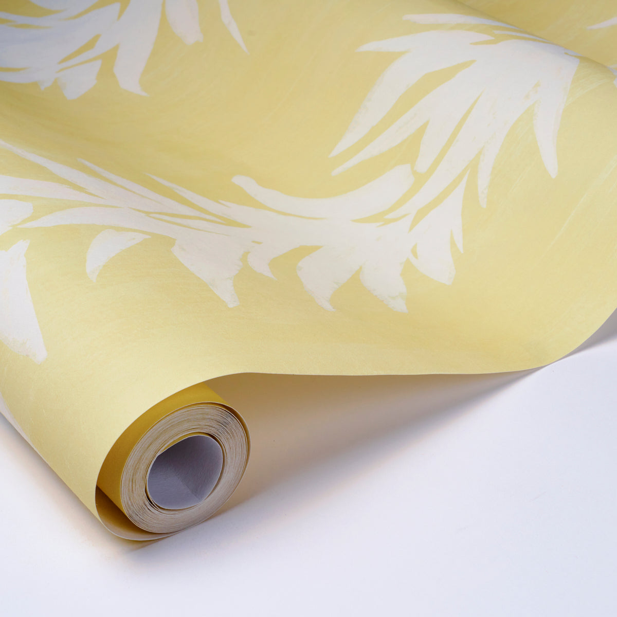 White Lotus Wallpaper in light yellow color - pattern number 5013668 - by Schumacher in the Backdrop I collection