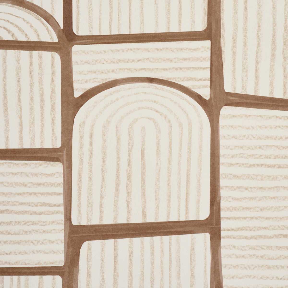 Bloomsbury Wallpaper in teak color - pattern number 5013686 - by Schumacher in the Backdrop I collection
