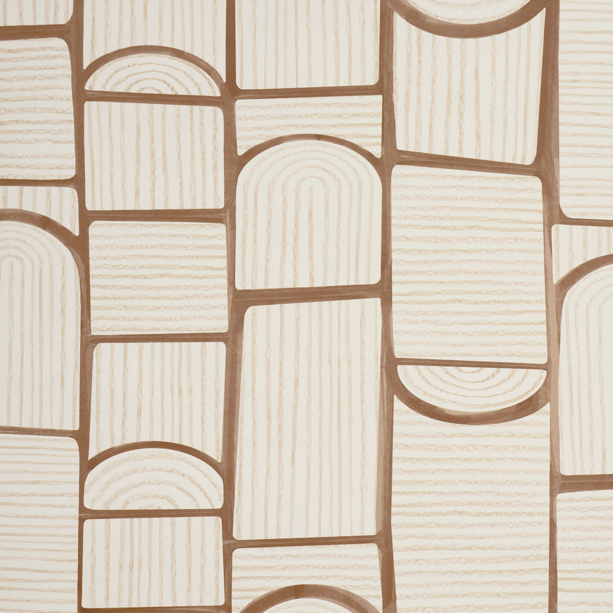 Bloomsbury Wallpaper in teak color - pattern number 5013686 - by Schumacher in the Backdrop I collection