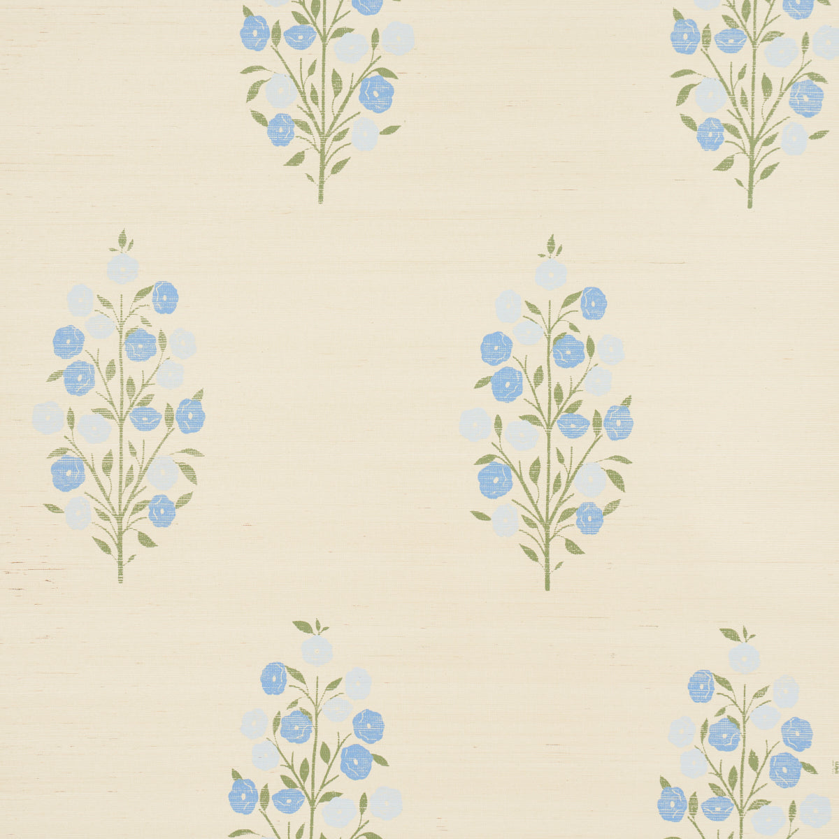 Josepha Sisal wallpaper in blue color - pattern number 5013710 - by Schumacher in the Jacaranda collection
