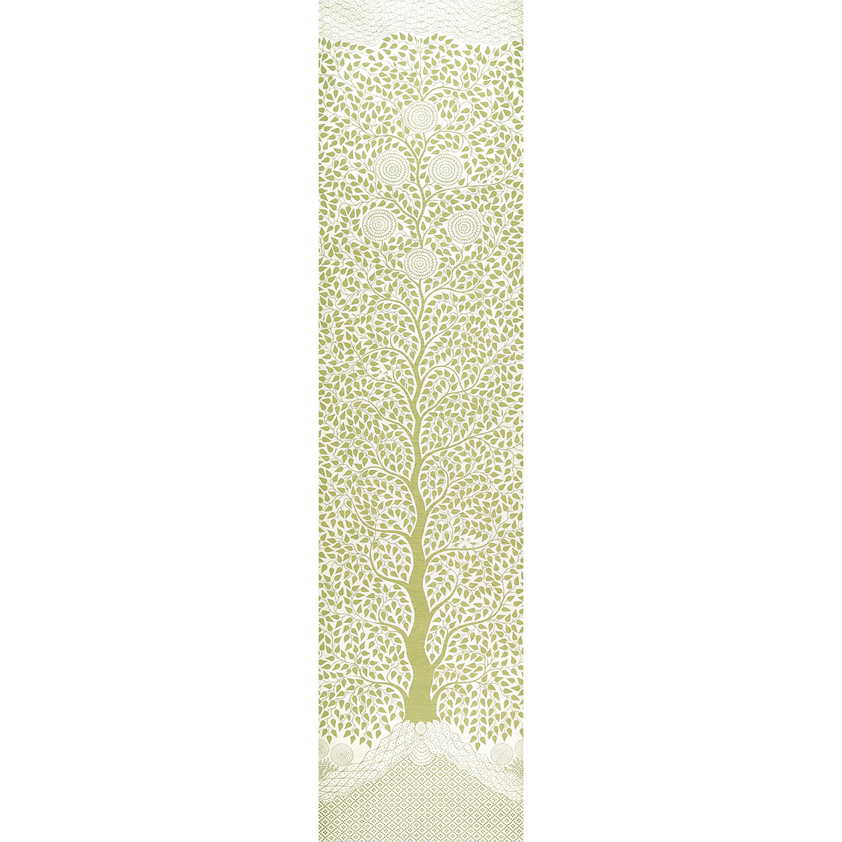 Kayon Sisal Panel wallpaper in soft green color - pattern number 5013721 - by Schumacher in the Textured Wallcoverings and Printed Grasscloths collection