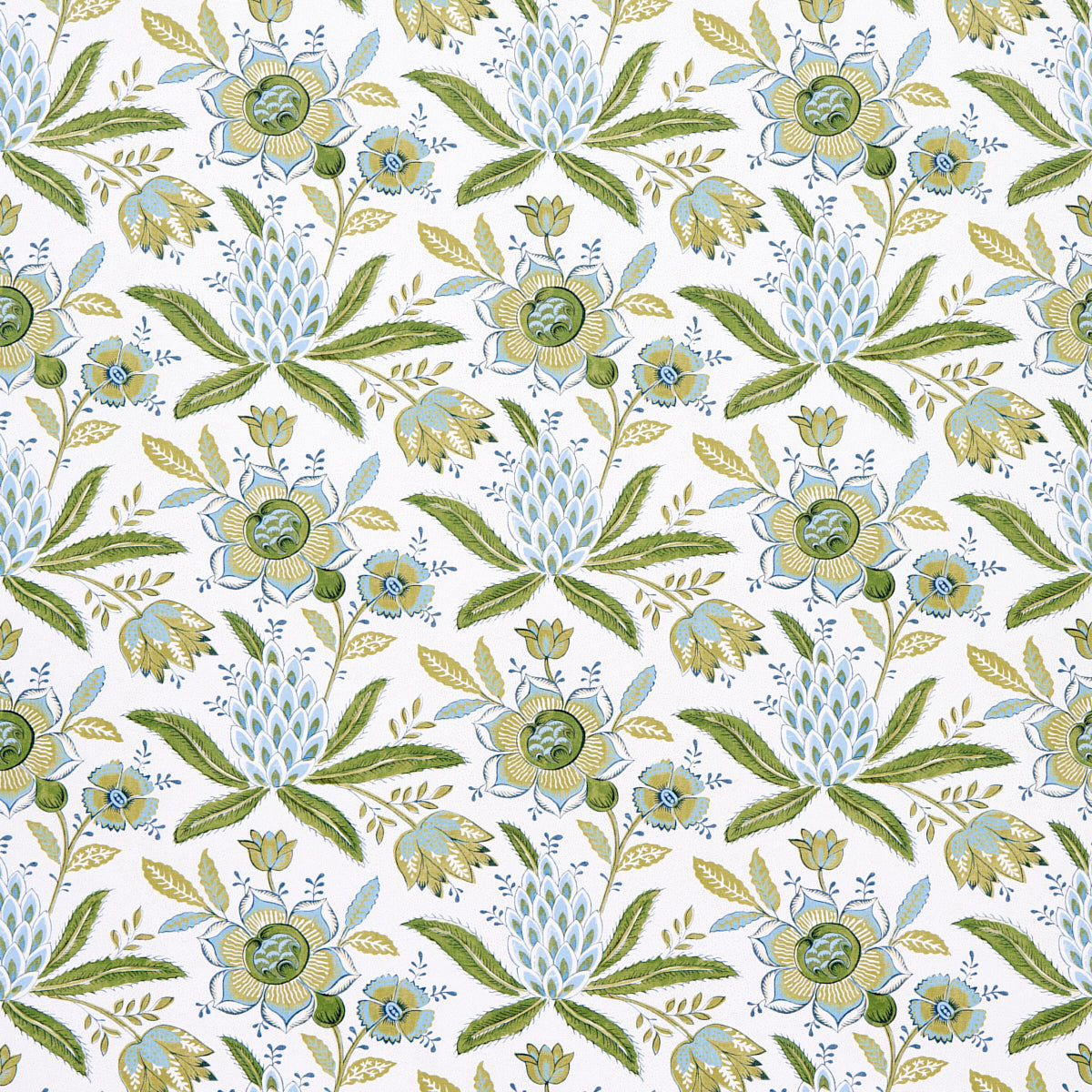 Lafayette Botanical wallpaper in moss color - pattern number 5013751 - by Schumacher in the Williamsburg collection