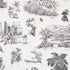 Toussaint Toile wallpaper in black on ivory color - pattern number 5013770 - by Schumacher in the Victor Glemaud collection