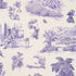 Toussaint Toile wallpaper in purple on cream color - pattern number 5013772 - by Schumacher in the Victor Glemaud collection