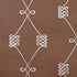 Nicolette wallpaper in silver on brown color - pattern number 5013832 - by Schumacher in the Full Bloom collection
