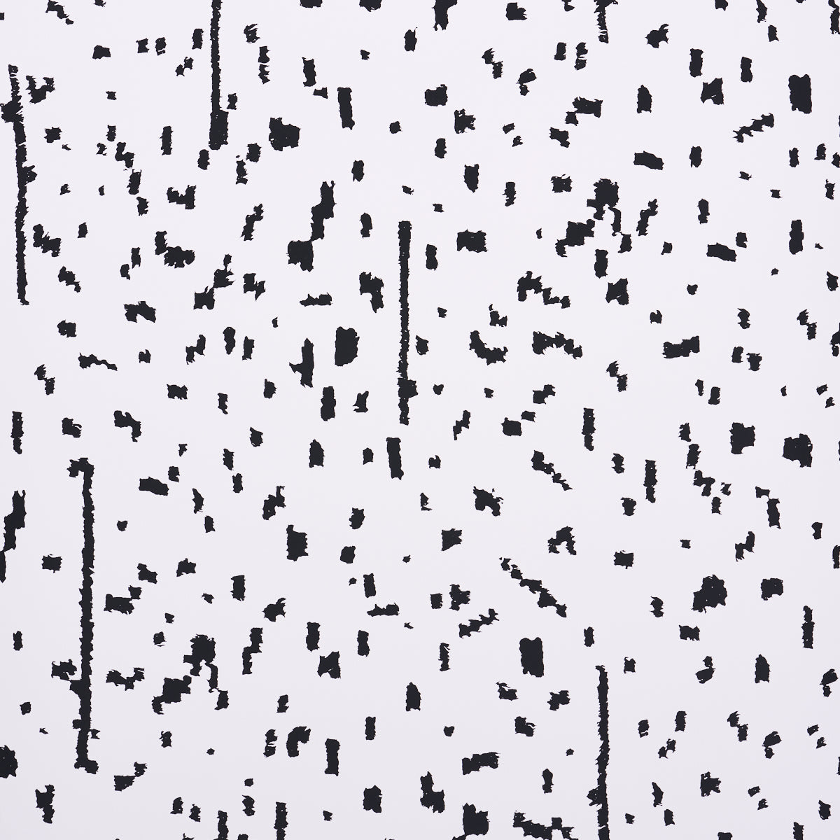Bespotted wallpaper in black color - pattern number 5013911 - by Schumacher in the New Wave Black and White collection