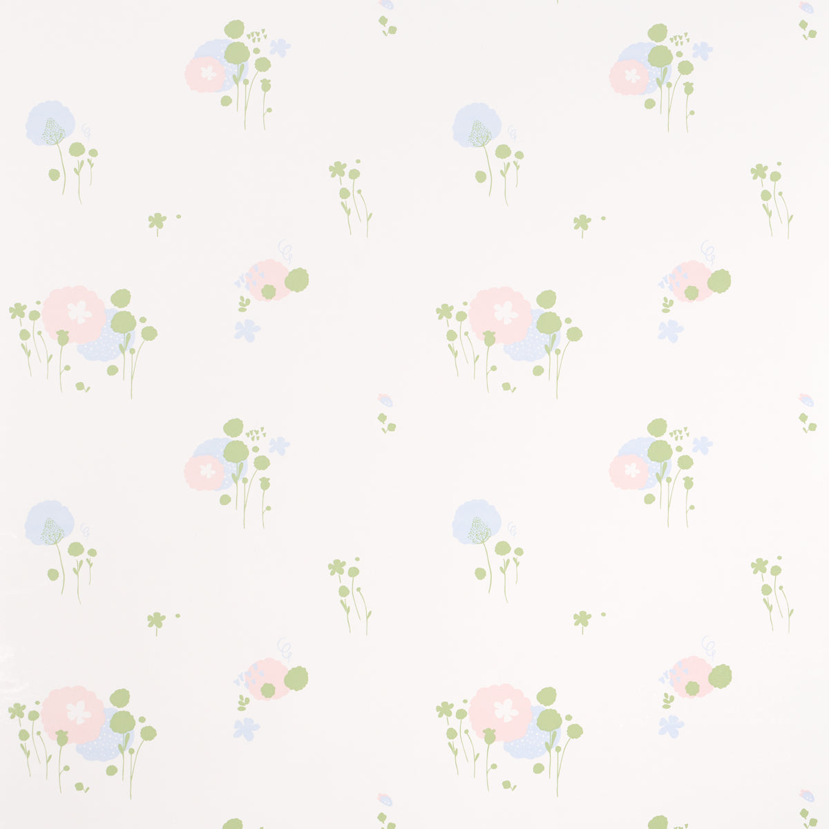 Pom Pom Forest wallpaper in ivory color - pattern number 5014061 - by Schumacher in the Marie Chantal collection