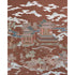 Coromandel Panel Set fabric in cinnabar color - pattern number 5014161 - by Schumacher in the Panels Collection collection