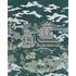 Coromandel Panel Set fabric in midnight green color - pattern number 5014162 - by Schumacher in the Panels Collection collection