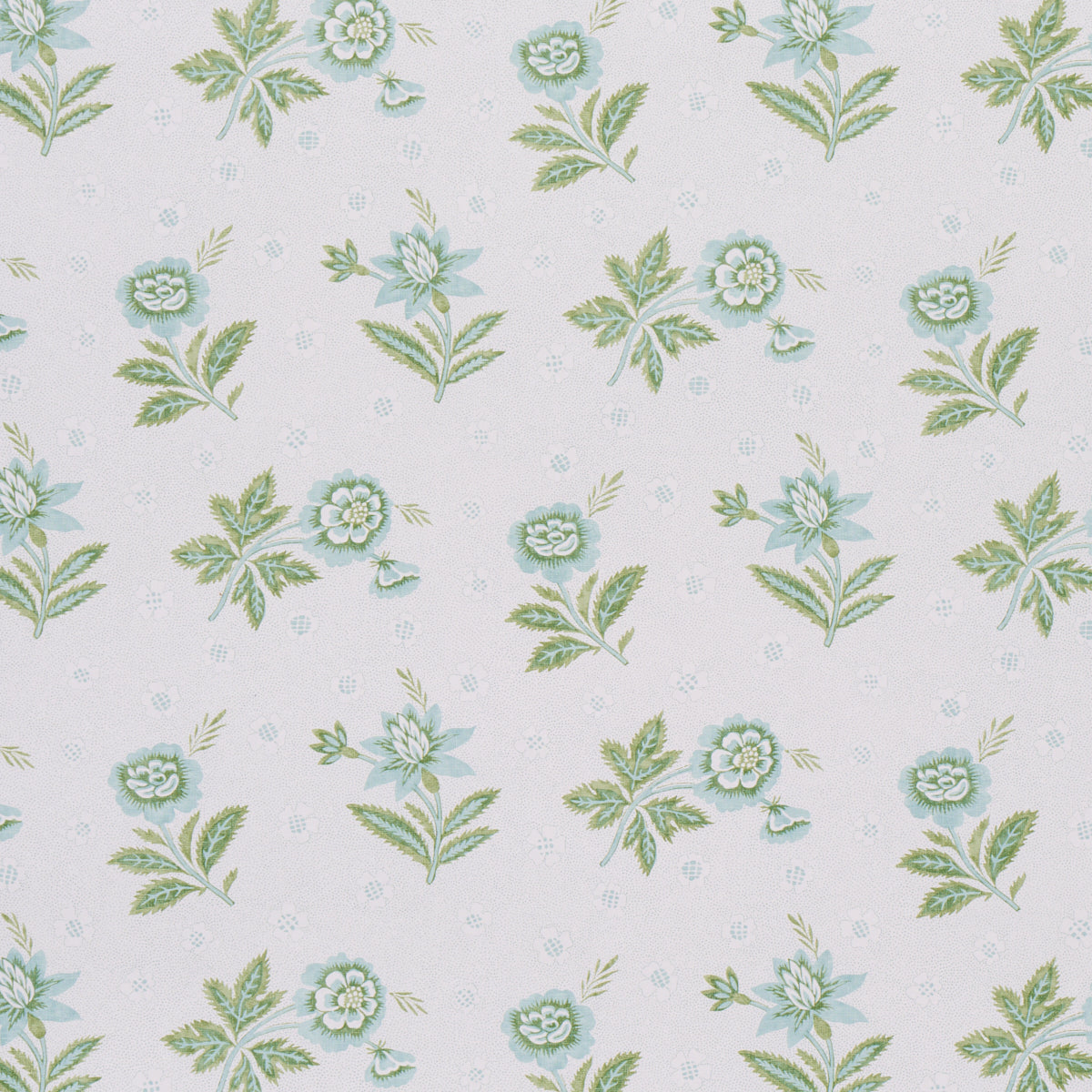 Colline wallpaper in leaf and aqua color - pattern number 5014221 - by Schumacher in the New Traditional Provencal collection