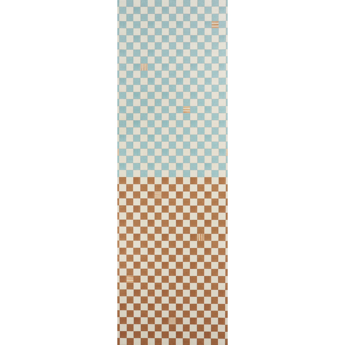 Gambit Panel wallpaper in teal and earthy brown color - pattern number 5014260 - by Schumacher in the Backdrop II collection