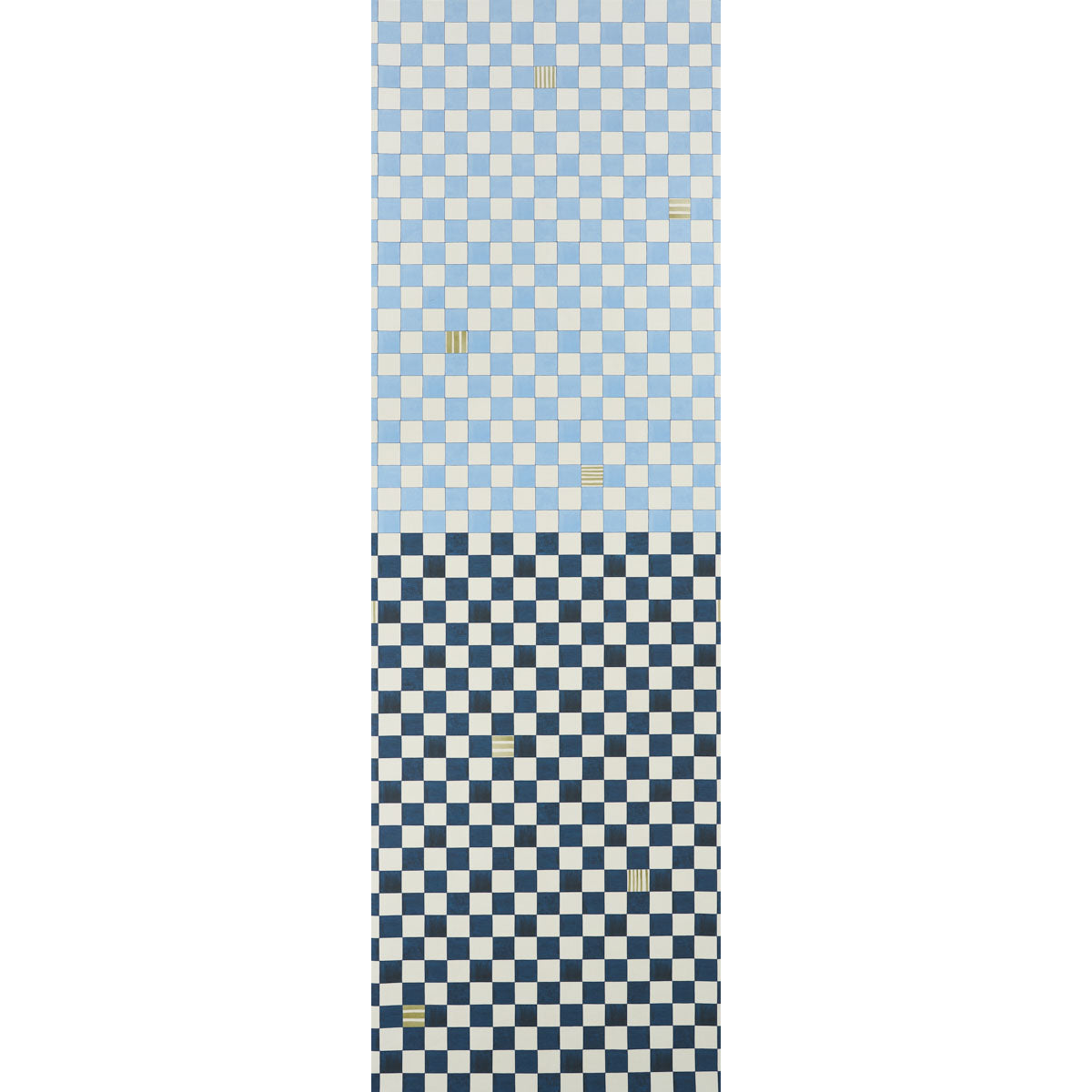 Gambit Panel wallpaper in sky and deep navy color - pattern number 5014261 - by Schumacher in the Backdrop II collection