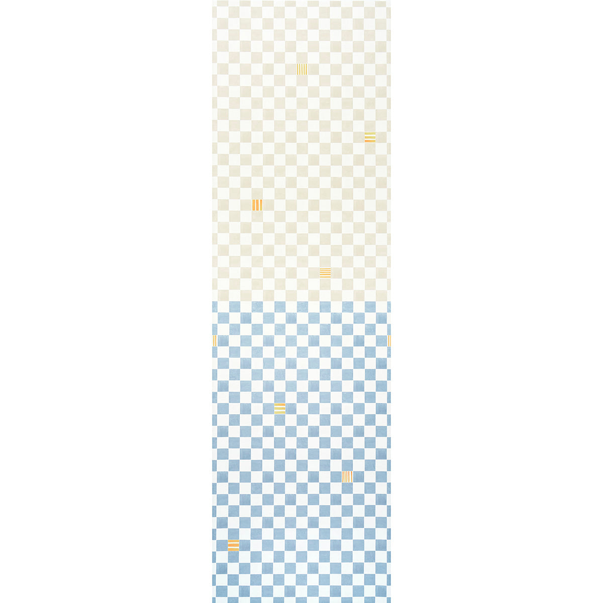 Gambit Panel fabric in sand and soft blue color - pattern number 5014264 - by Schumacher in the Backdrop I collection