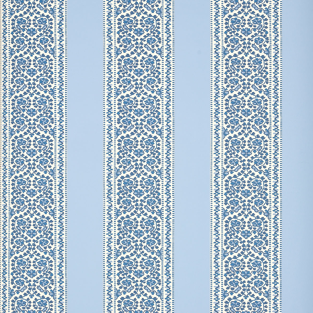 Jasmine wallpaper in indigo color - pattern number 5014340 - by Schumacher in the Moon River collection