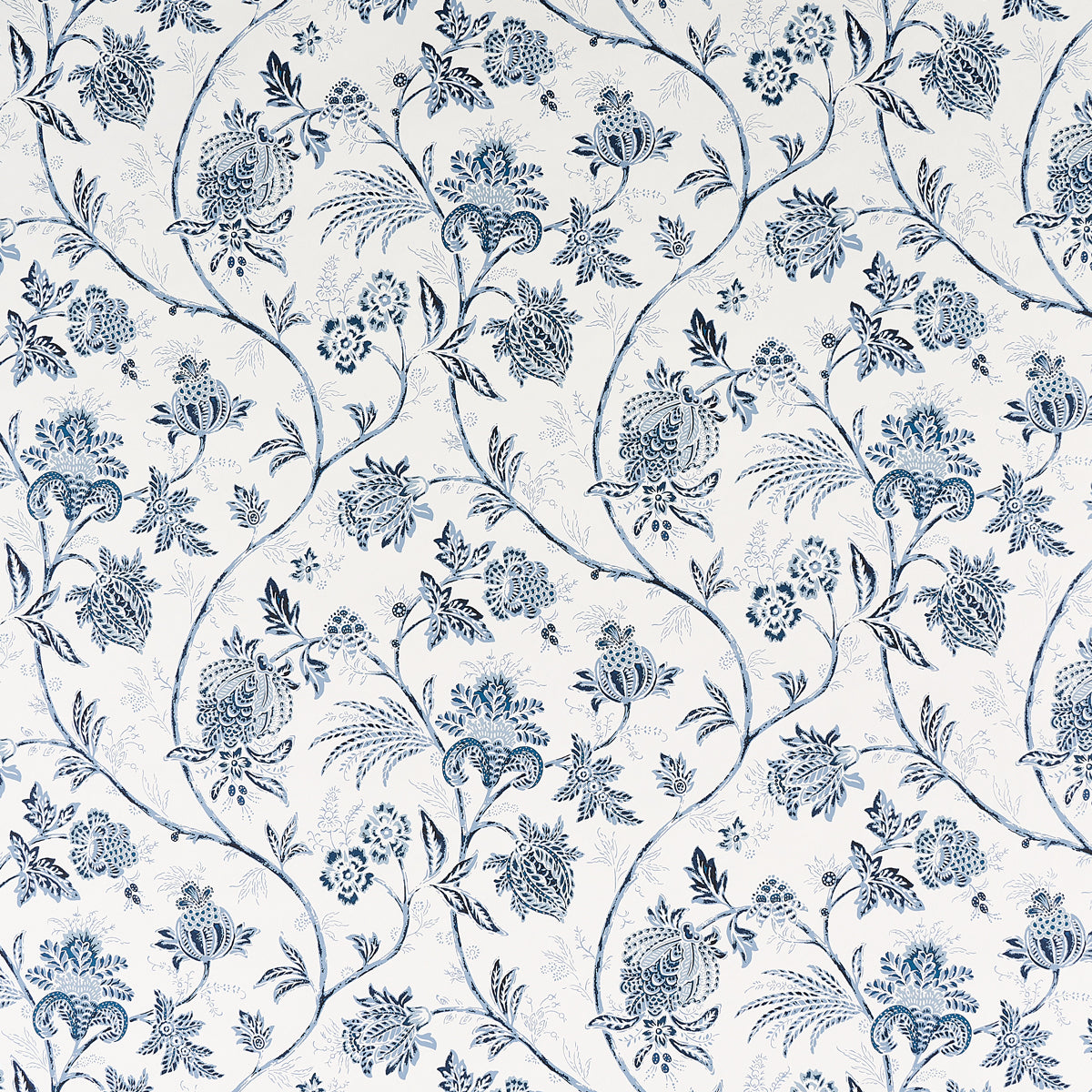 Chinoiserie Vine wallpaper in cobalt color - pattern number 5014350 - by Schumacher in the Mark D Sikes collection