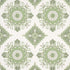 Montecito Medallion wallpaper in leaf green color - pattern number 5014361 - by Schumacher in the Mark D Sikes collection