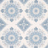 Montecito Medallion wallpaper in china blue color - pattern number 5014362 - by Schumacher in the Mark D Sikes collection