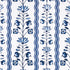 Delft Waves wallpaper in blue color - pattern number 5014380 - by Schumacher in the Marie Anne Oudejans collection