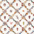 Grotto Treillage fabric in multi on ivory color - pattern number 5014492 - by Schumacher in the Charlap Hyman and Herrero collection