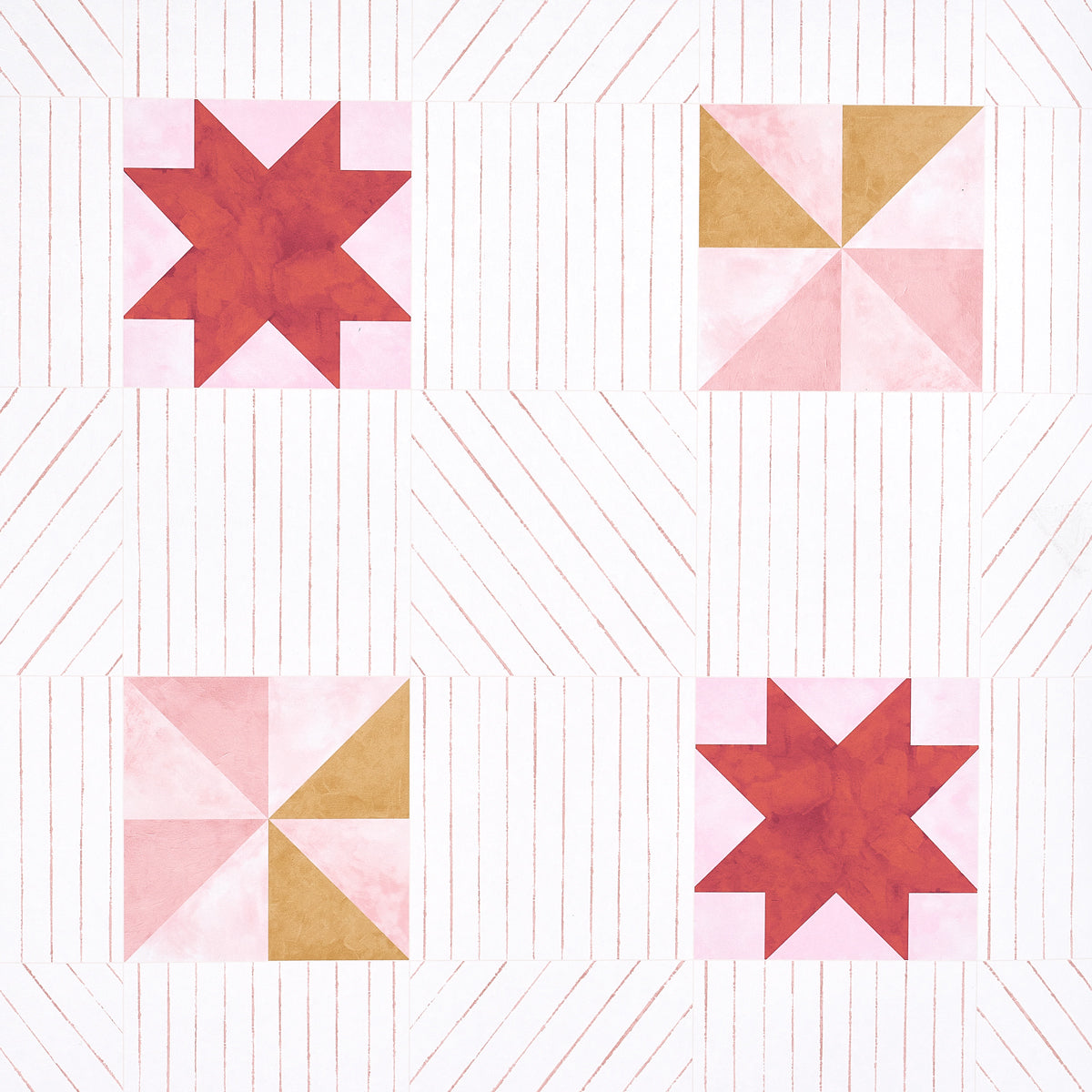 Alexander wallpaper in red and earthy pink color - pattern number 5014550 - by Schumacher in the Backdrop I collection