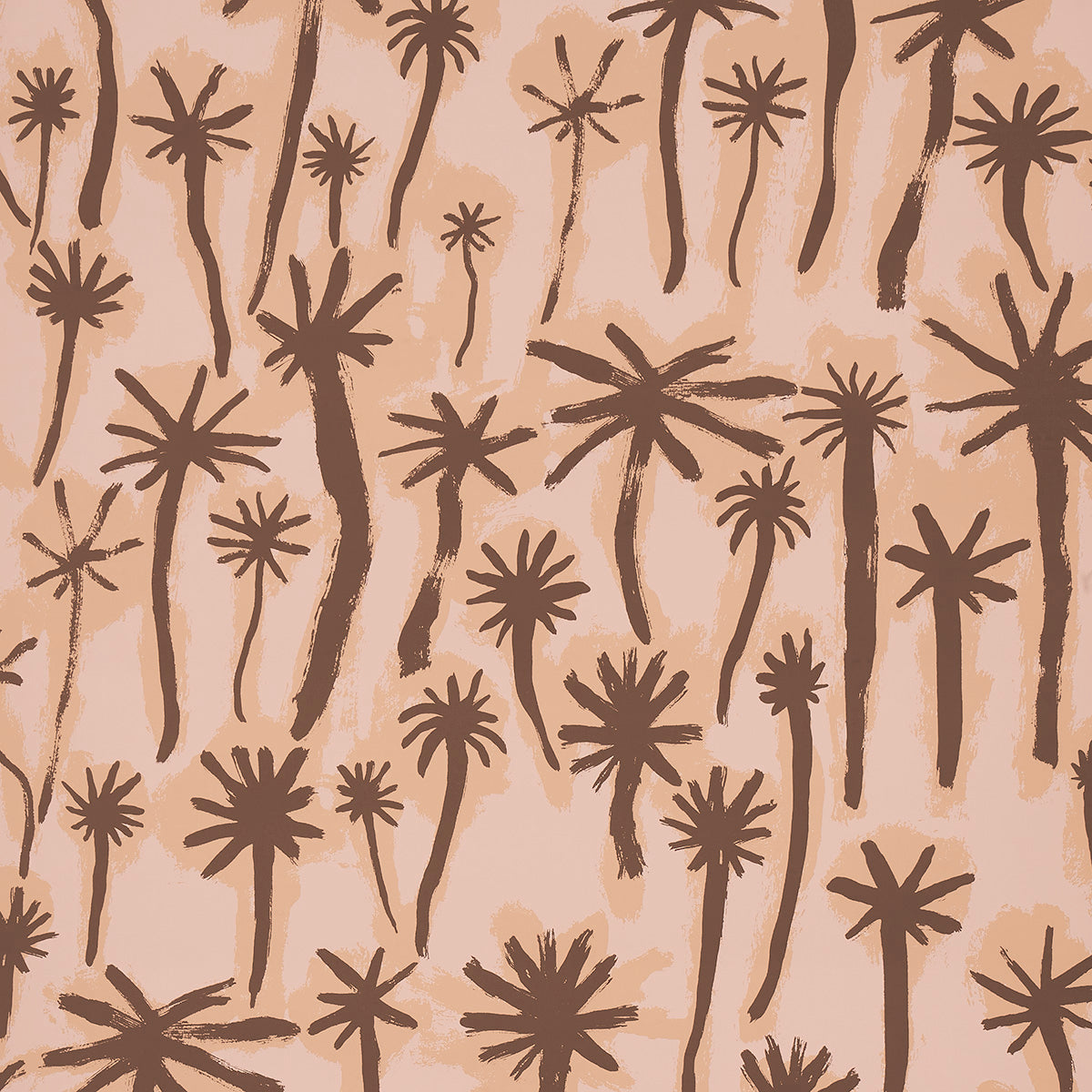 Palmitas wallpaper in coral color - pattern number 5014600 - by Schumacher in the Abel Macias collection