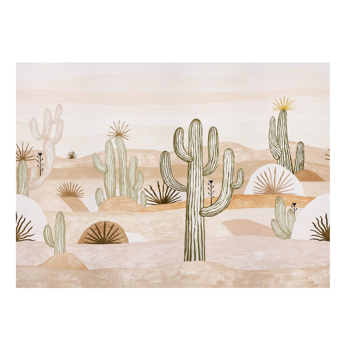 Desert Scape Panel Set wallpaper in mojave color - pattern number 5014611 - by Schumacher in the Abel Macias collection