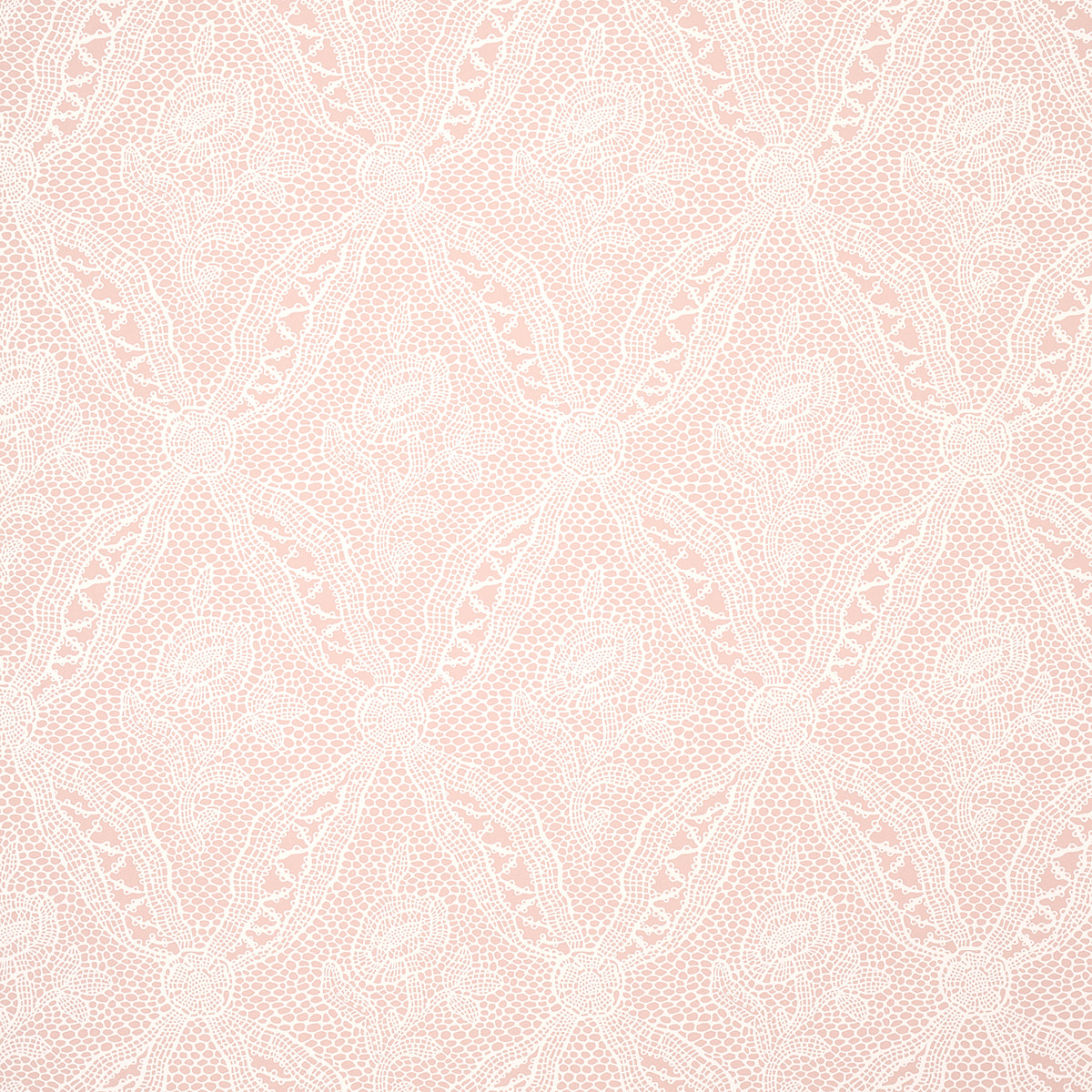 Cosette Lace wallpaper in blush color - pattern number 5014720 - by Schumacher in the New Old Fashioned collection